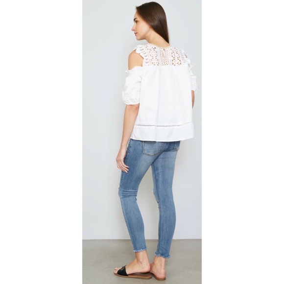 ❣️Last One❣️ BOHO FLIRT LACE cold shoulder white S - Picture 4 of 7
